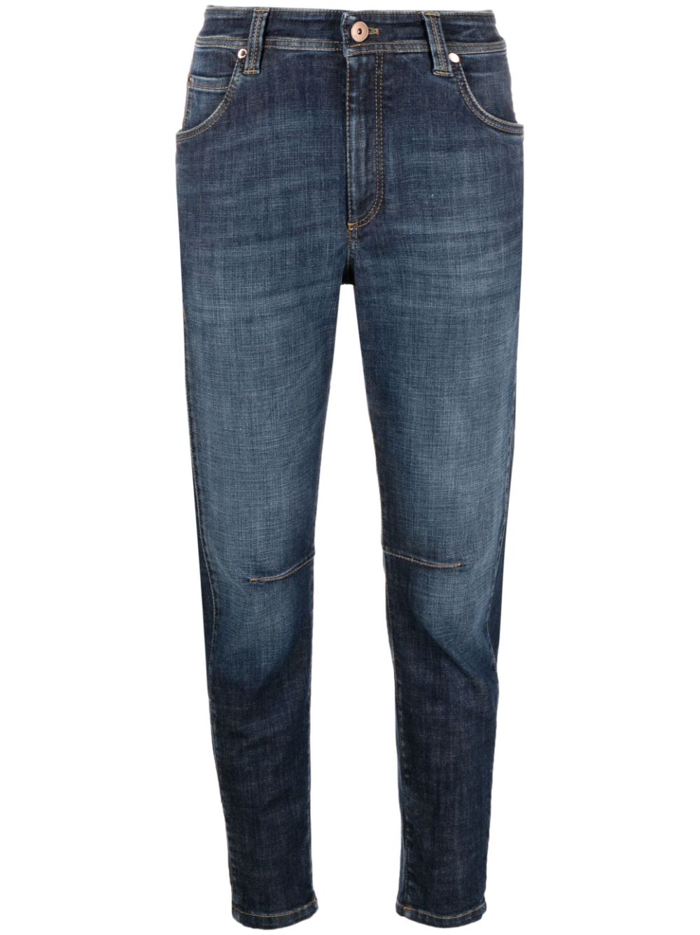 Brunello Cucinelli cropped tapered jeans - Blue von Brunello Cucinelli