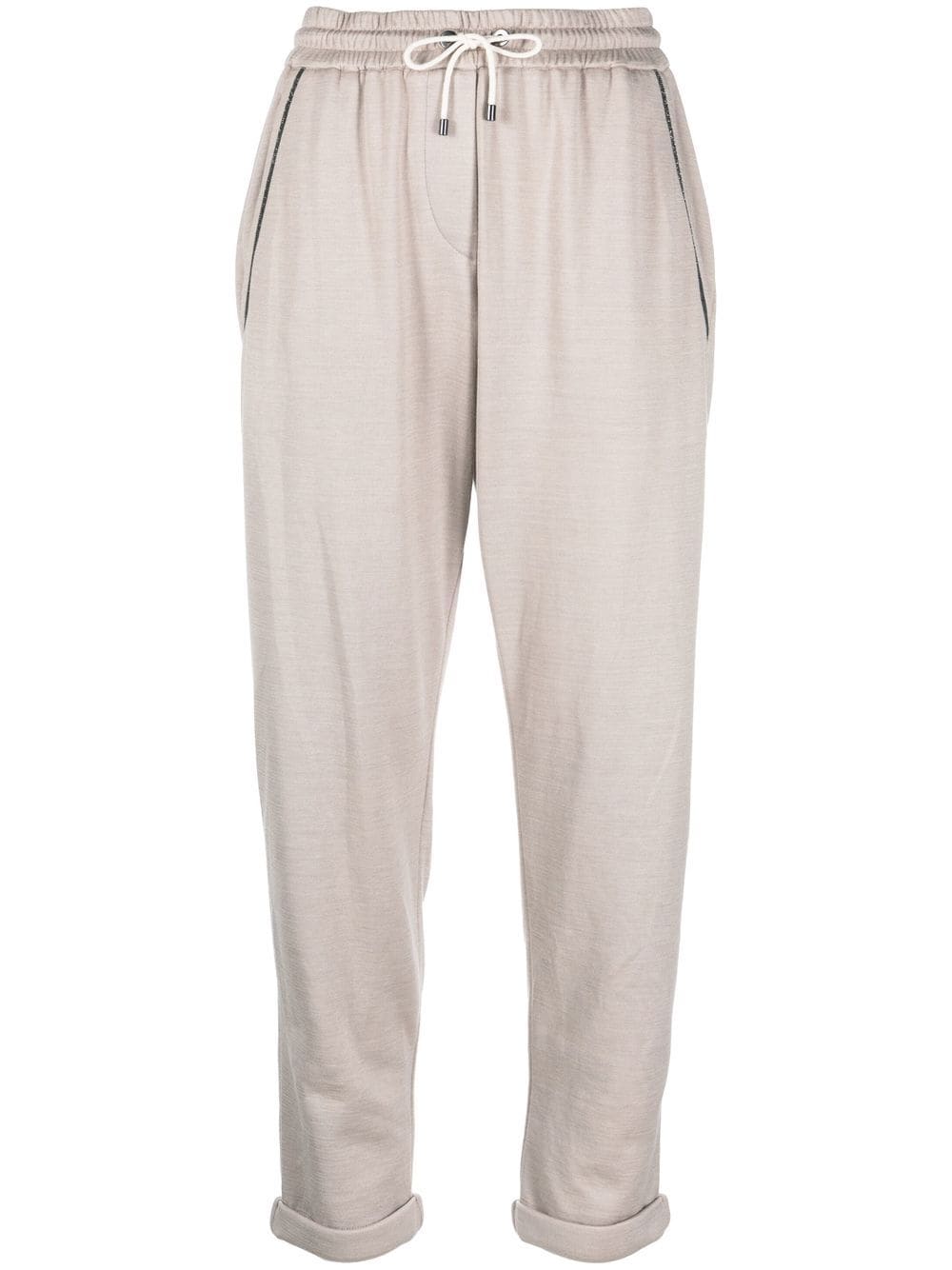 Brunello Cucinelli cropped track pants - Neutrals von Brunello Cucinelli