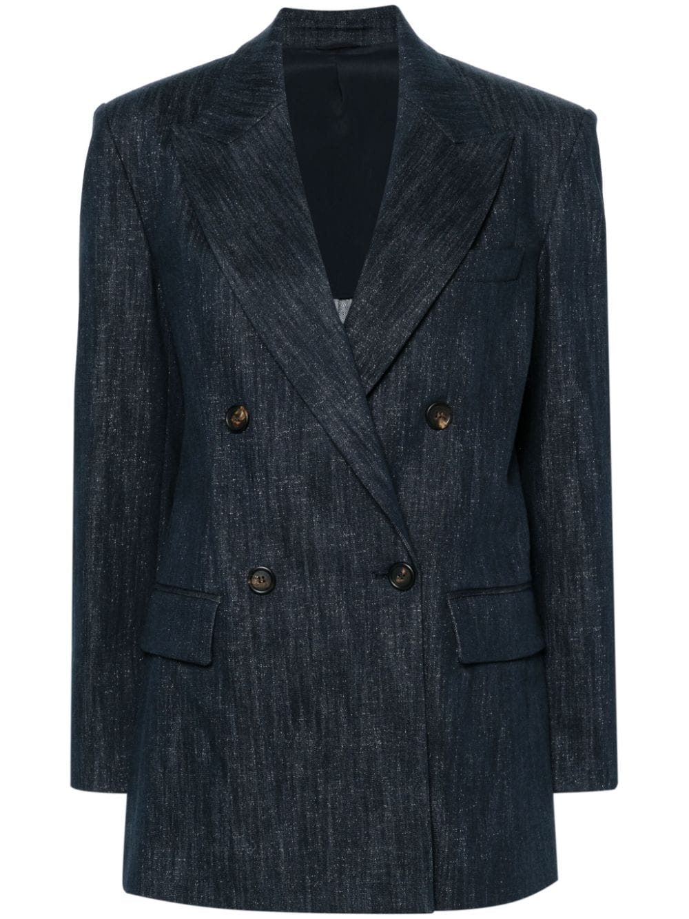 Brunello Cucinelli double-breasted blazer - Blue von Brunello Cucinelli