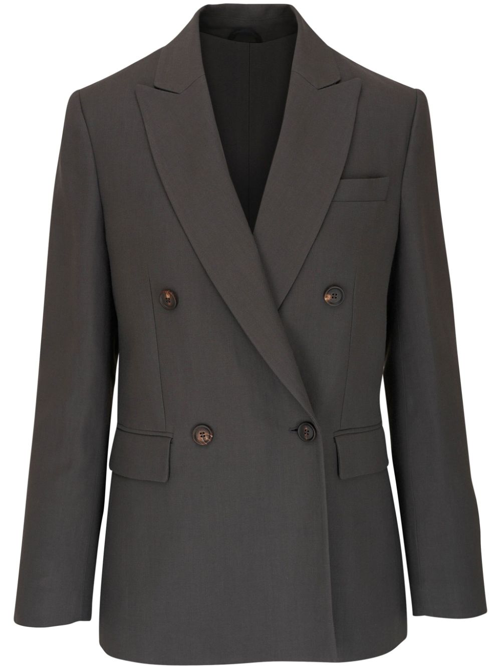 Brunello Cucinelli double-breasted peak-lapel blazer - Grey von Brunello Cucinelli