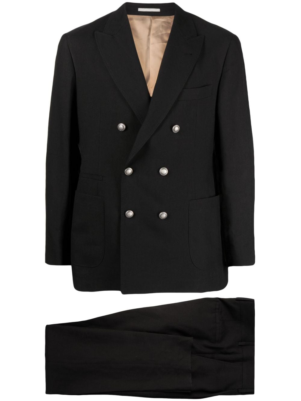 Brunello Cucinelli double-breasted suit - Black von Brunello Cucinelli