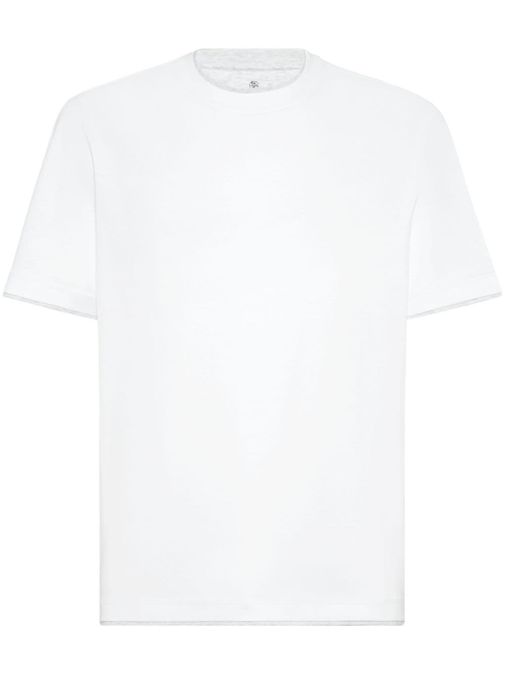 Brunello Cucinelli double-layer cotton T-shirt - White von Brunello Cucinelli