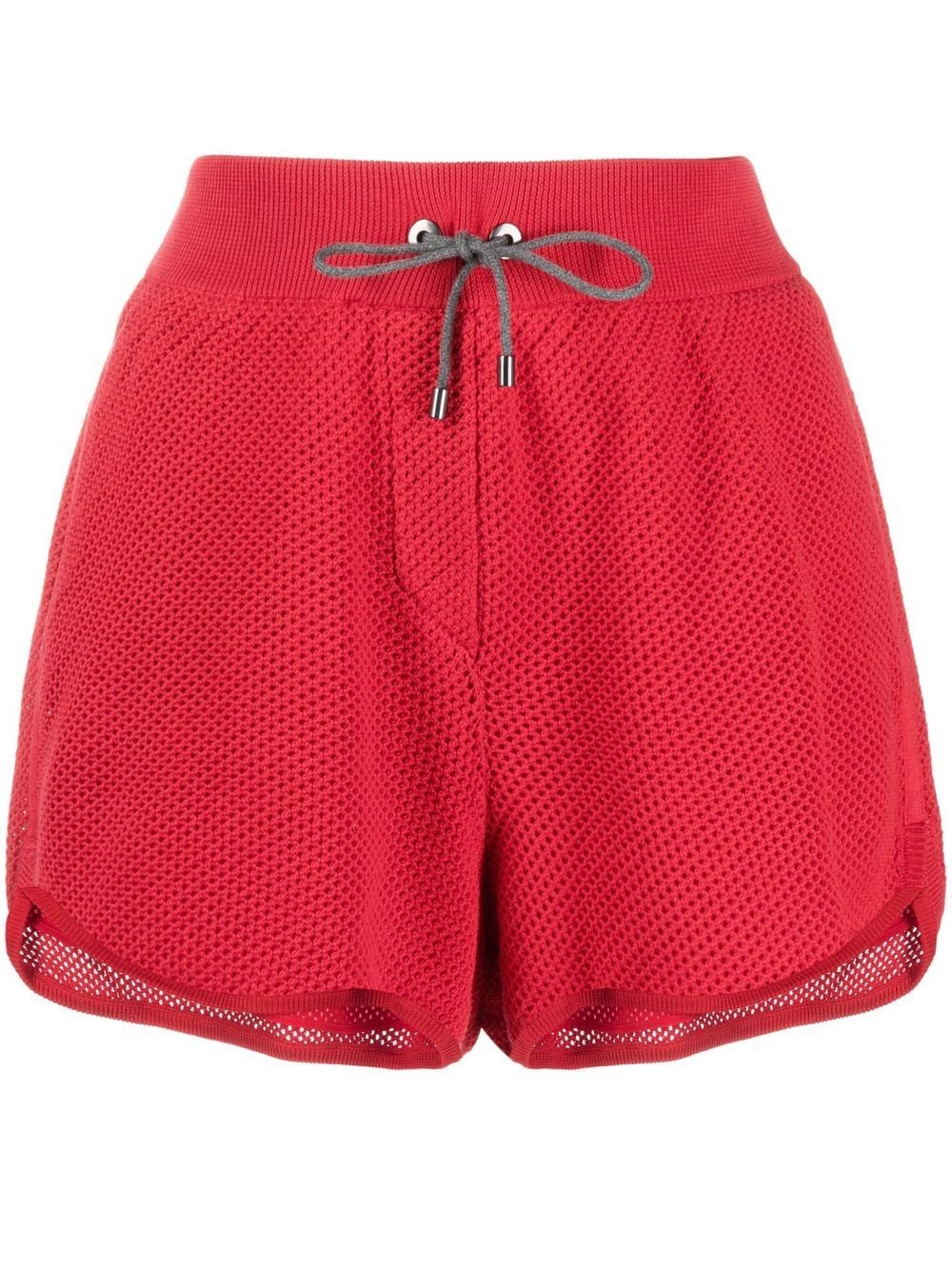 Brunello Cucinelli drawstring knit shorts - Red von Brunello Cucinelli