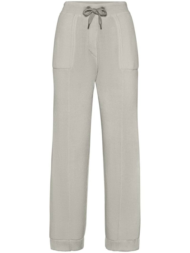 Brunello Cucinelli drawstring track pants - Grey von Brunello Cucinelli