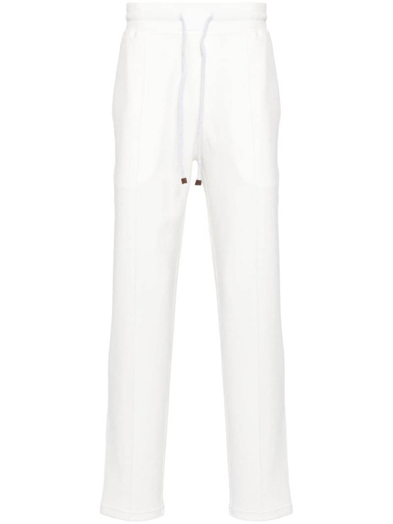 Brunello Cucinelli drawstring jersey track pants - White von Brunello Cucinelli