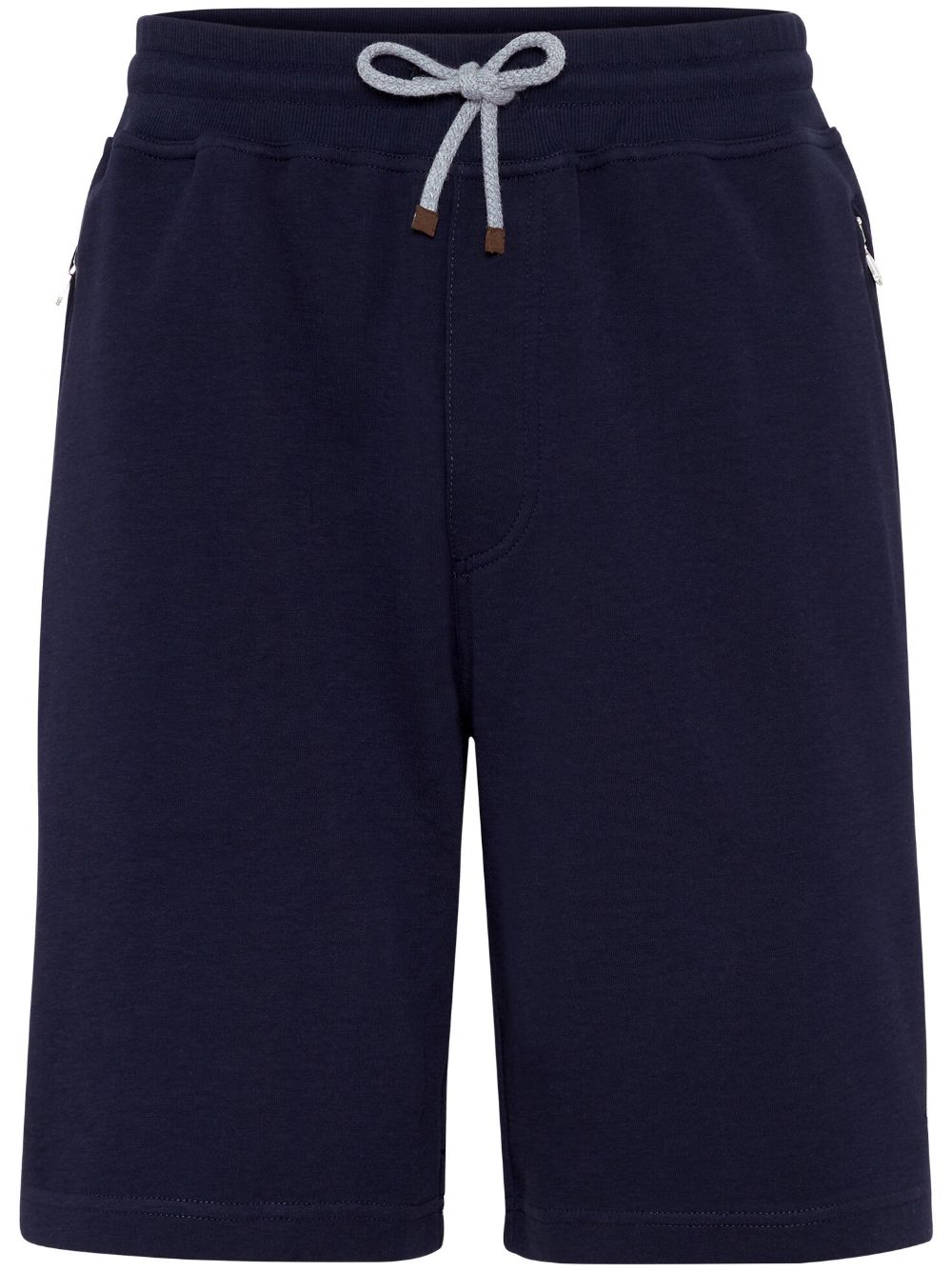 Brunello Cucinelli drawstring-waist jersey track shorts - Blue von Brunello Cucinelli