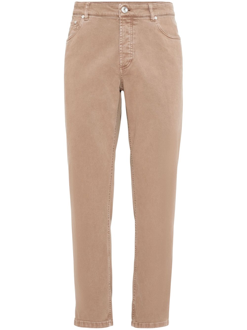 Brunello Cucinelli dyed straight-leg jeans - Brown von Brunello Cucinelli