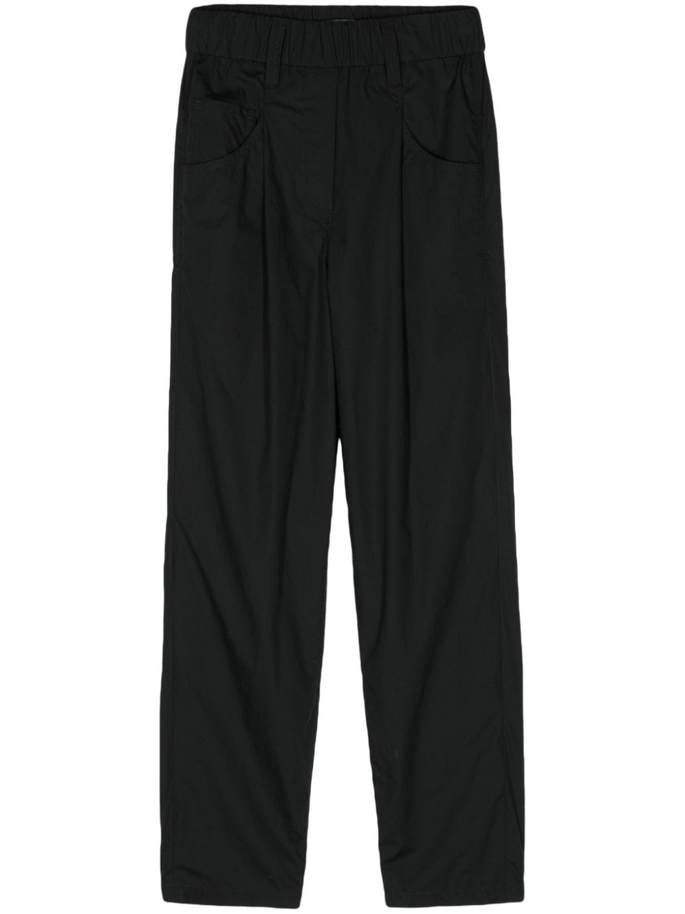 Brunello Cucinelli elasticated-waist cropped trousers - Black von Brunello Cucinelli