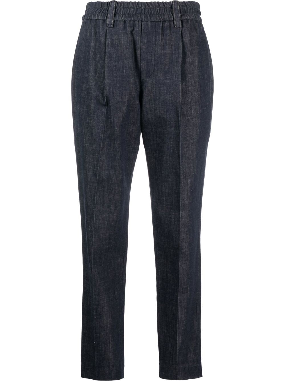 Brunello Cucinelli elasticated-waist trousers - Blue von Brunello Cucinelli