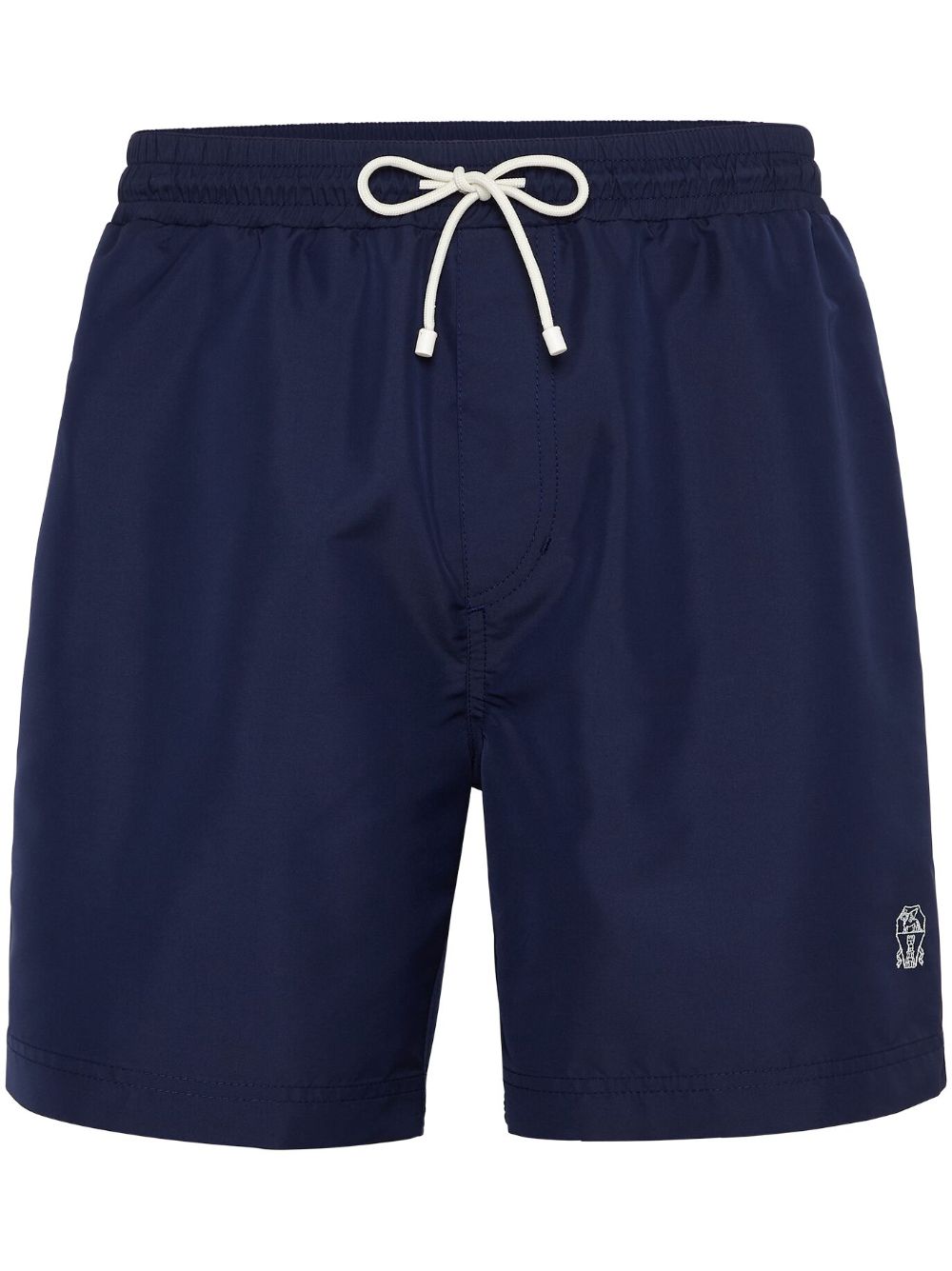 Brunello Cucinelli embroidered-logo swim shorts - Blue von Brunello Cucinelli