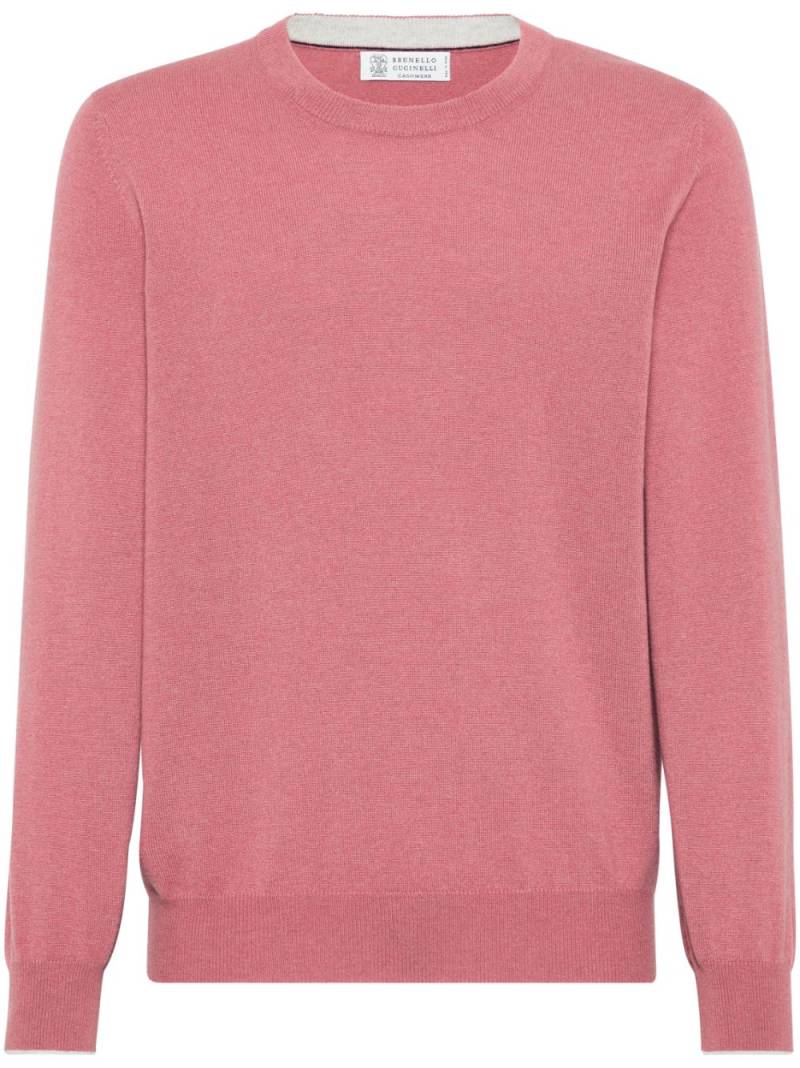 Brunello Cucinelli fine-knit cashmere jumper - Red von Brunello Cucinelli