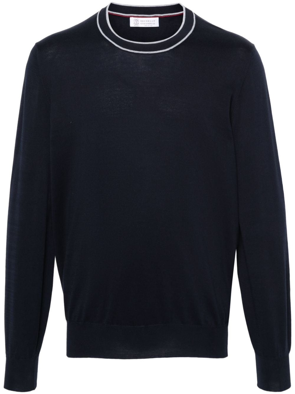 Brunello Cucinelli fine knit cotton jumper - Blue von Brunello Cucinelli