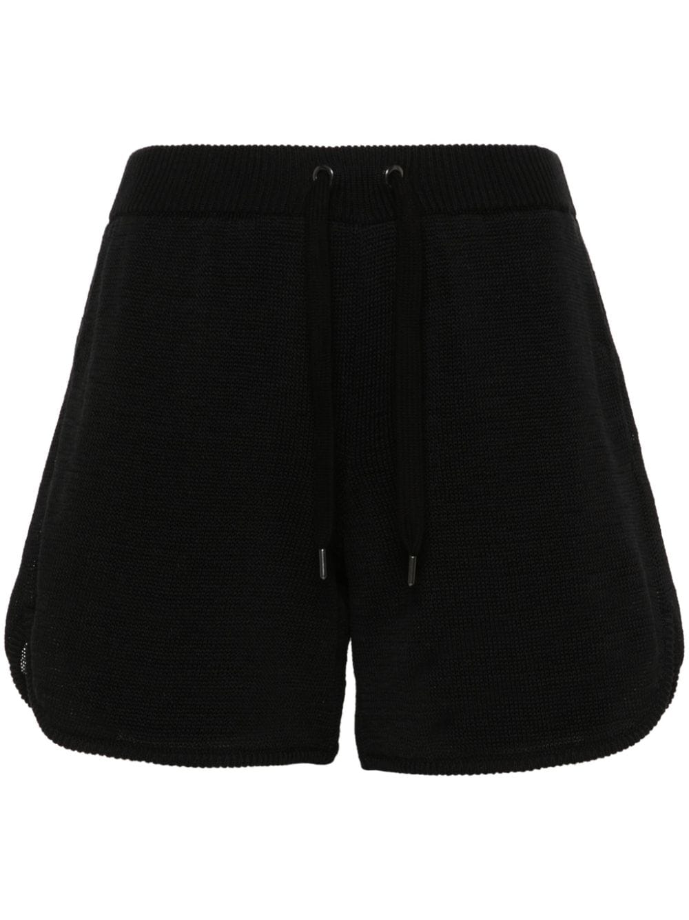 Brunello Cucinelli fisherman's-knit cotton shorts - Black von Brunello Cucinelli