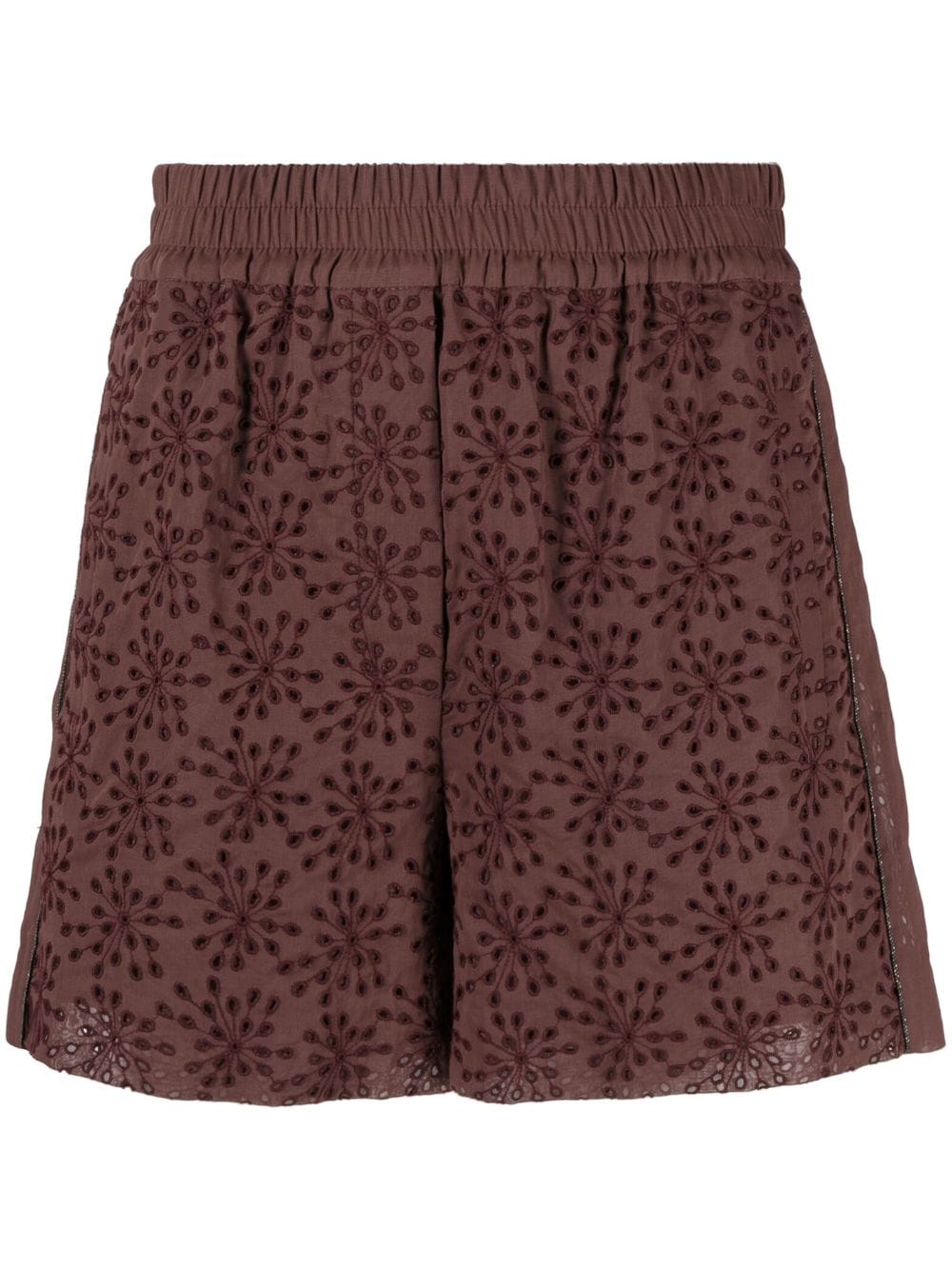 Brunello Cucinelli floral-embroidered cotton shorts von Brunello Cucinelli