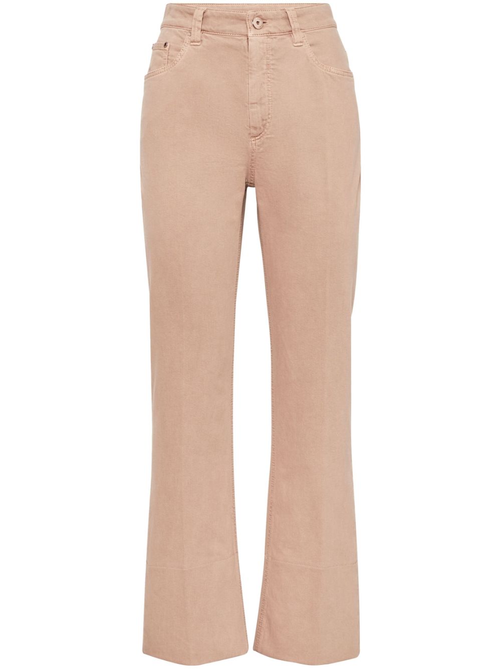 Brunello Cucinelli garment-dyed straight-leg jeans - Neutrals von Brunello Cucinelli