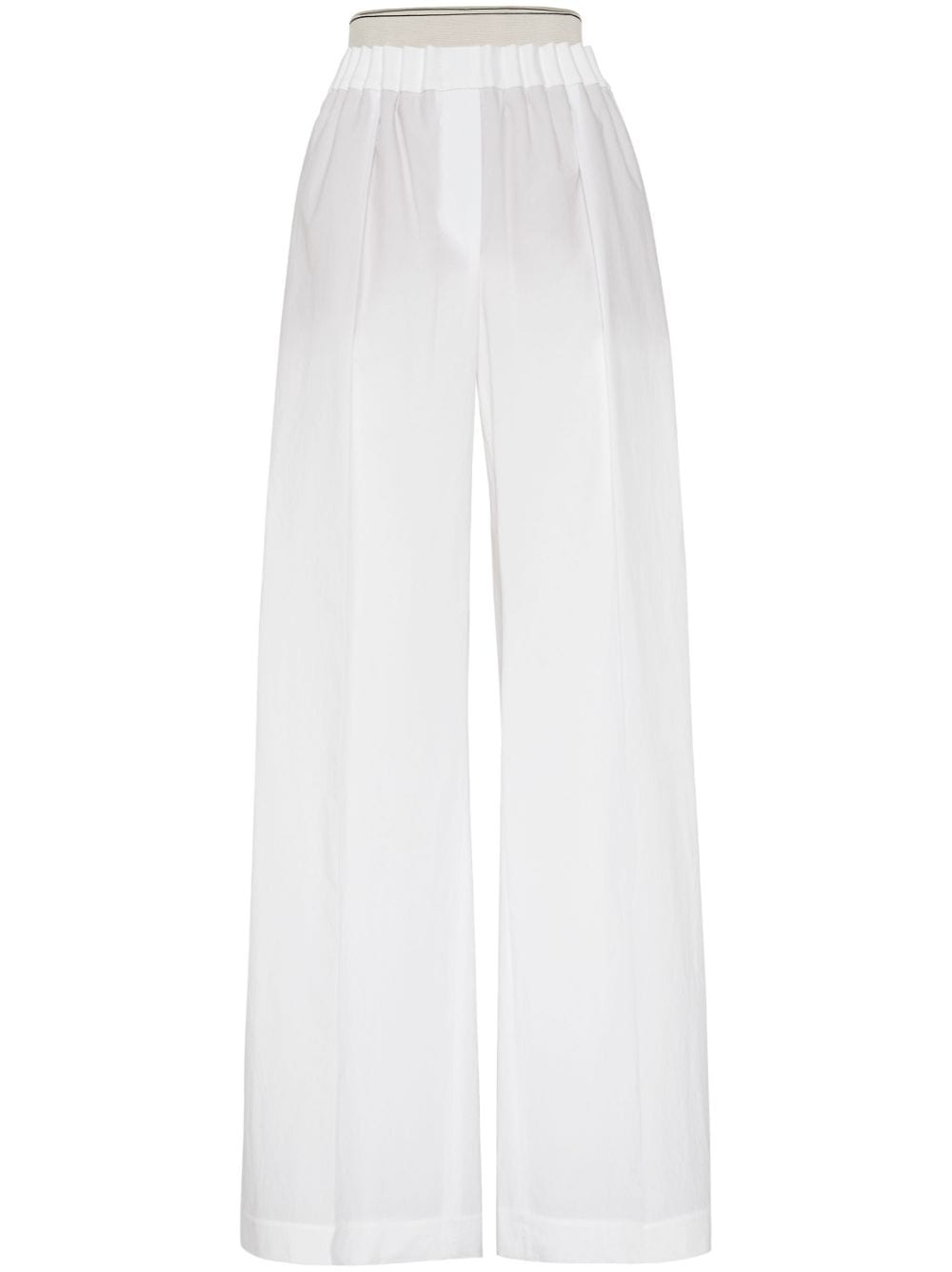 Brunello Cucinelli high-waist palazzo pants - White von Brunello Cucinelli