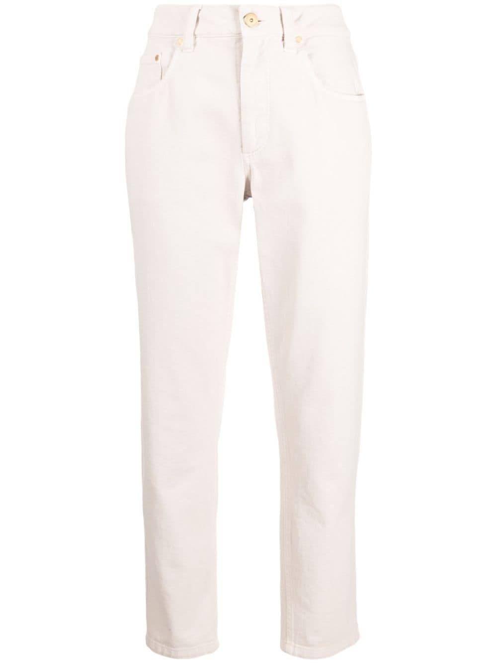 Brunello Cucinelli high-waisted cropped jeans - Neutrals von Brunello Cucinelli