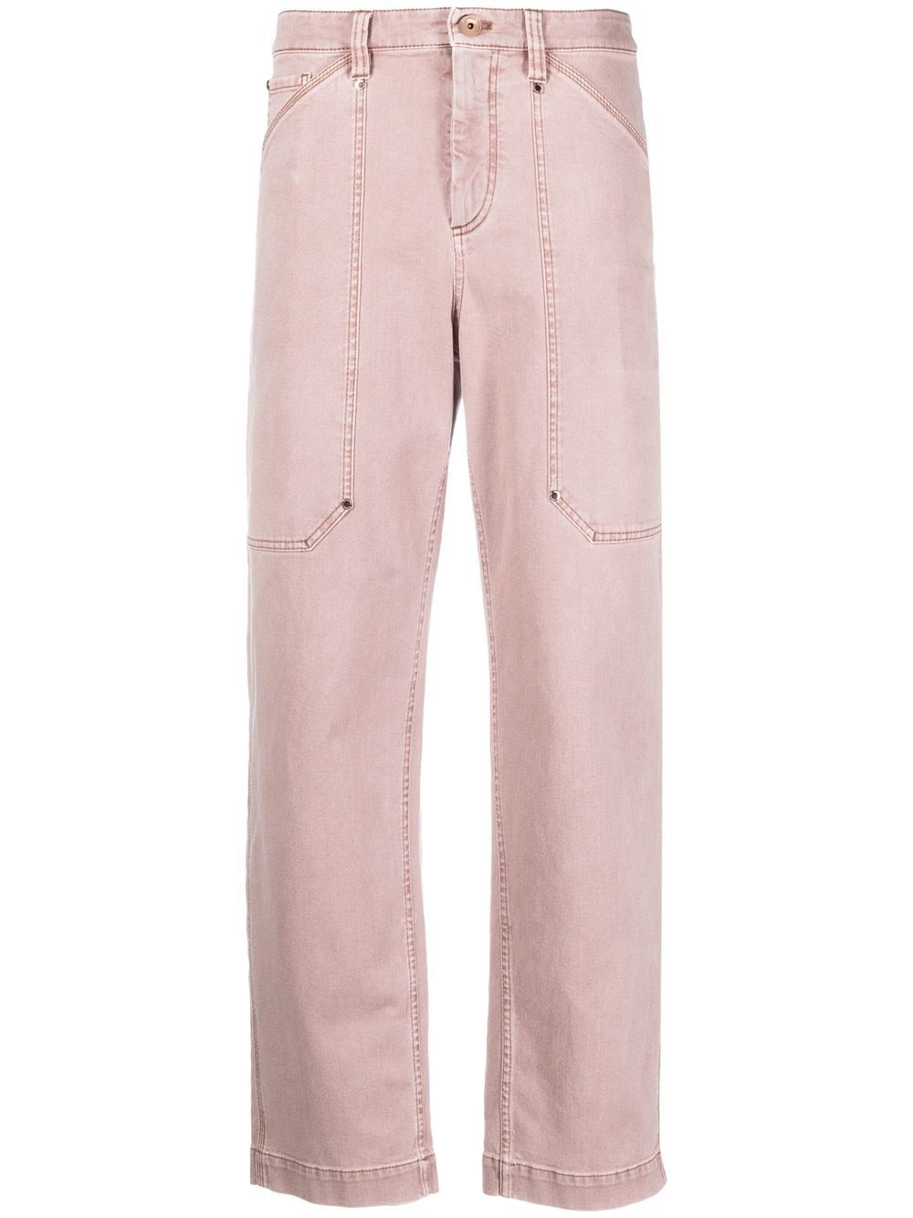 Brunello Cucinelli high-waisted straight-leg trousers - Pink von Brunello Cucinelli