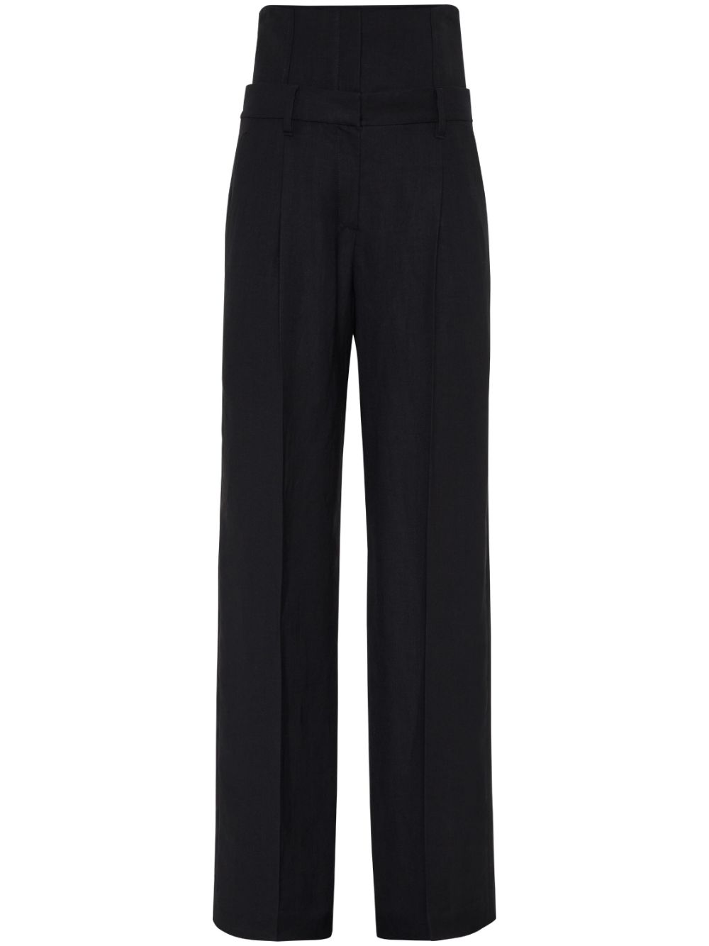 Brunello Cucinelli high-waisted tailored trousers - Black von Brunello Cucinelli