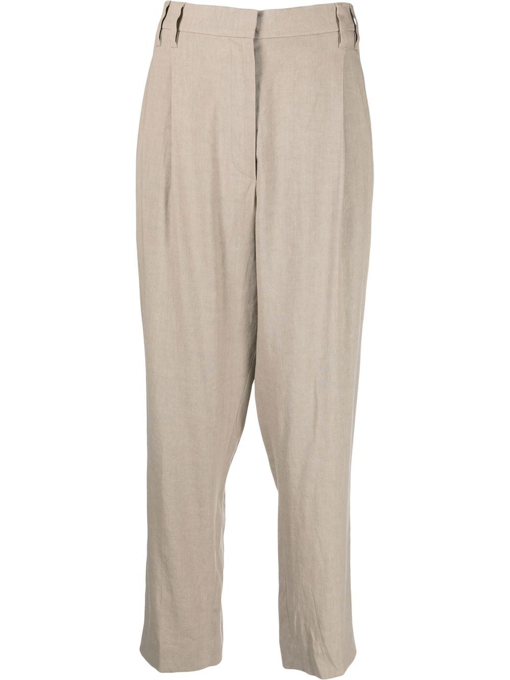 Brunello Cucinelli high-waisted trousers - Brown von Brunello Cucinelli