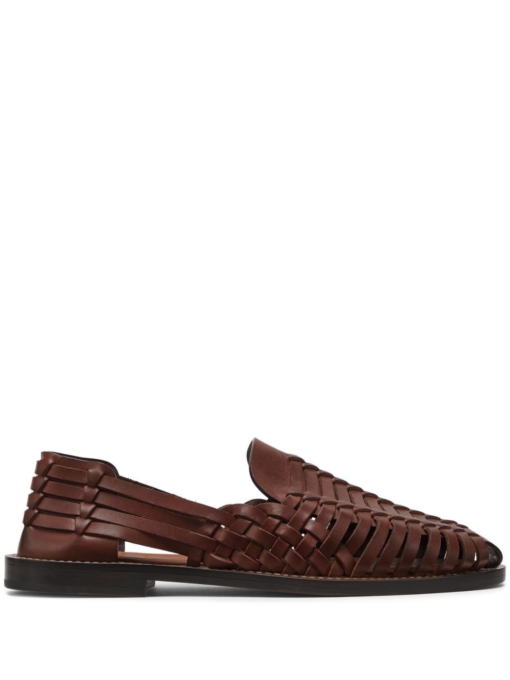 Brunello Cucinelli interwoven leather sandals - Brown von Brunello Cucinelli