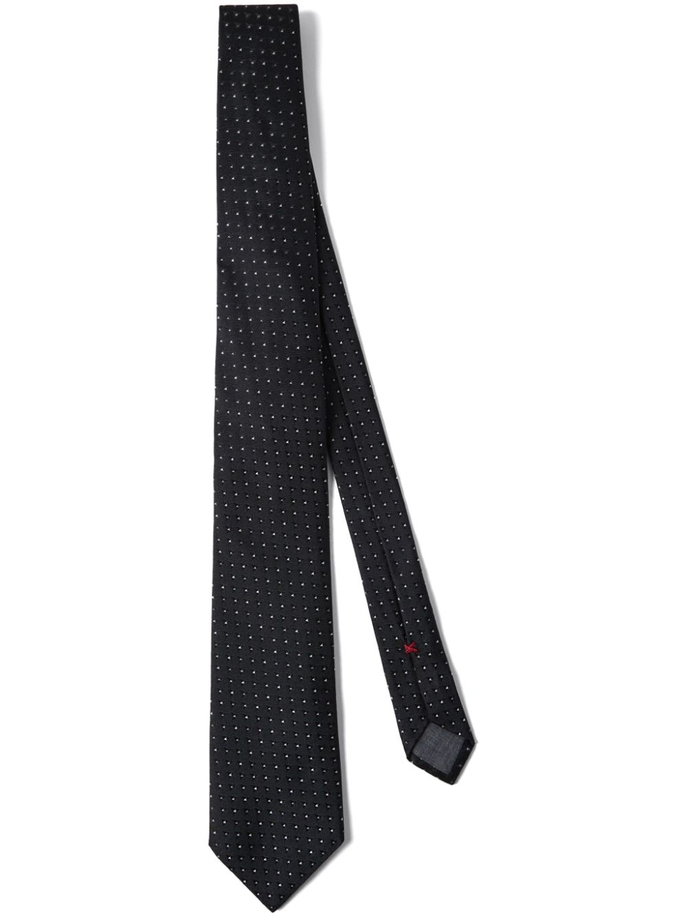 Brunello Cucinelli jacquard silk tie - Black von Brunello Cucinelli
