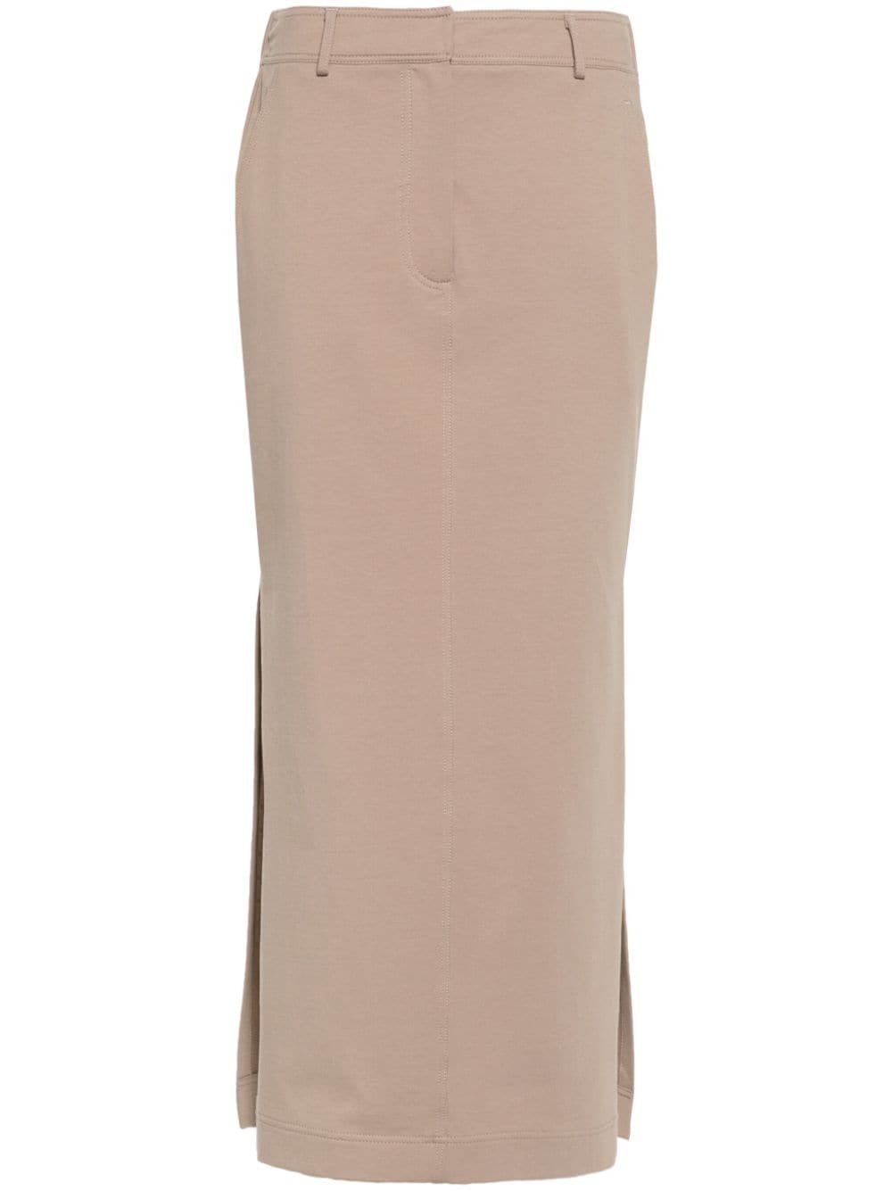 Brunello Cucinelli jersey midi skirt - Brown von Brunello Cucinelli