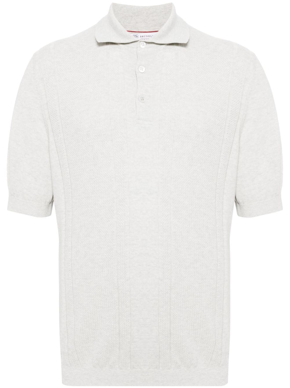 Brunello Cucinelli knitted polo shirt - Grey von Brunello Cucinelli