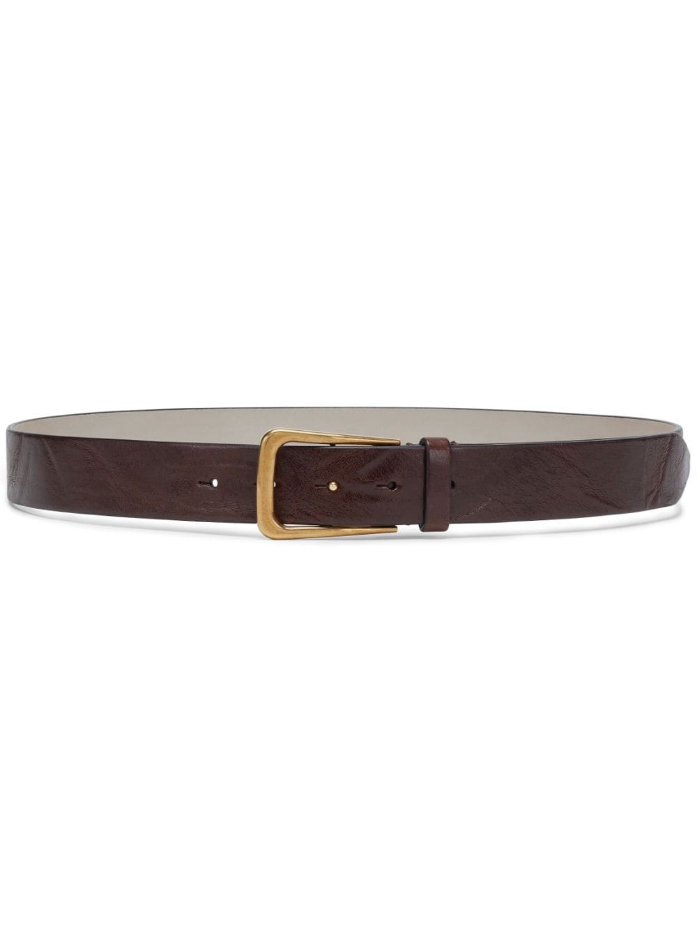 Brunello Cucinelli leather buckle-fastening belt - Brown von Brunello Cucinelli