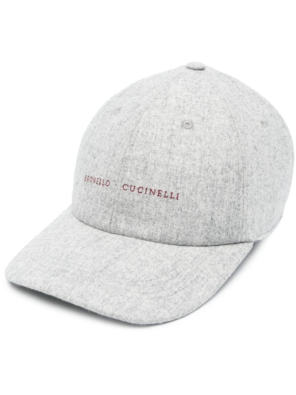 Brunello Cucinelli logo-embroidered baseball cap - Grey von Brunello Cucinelli