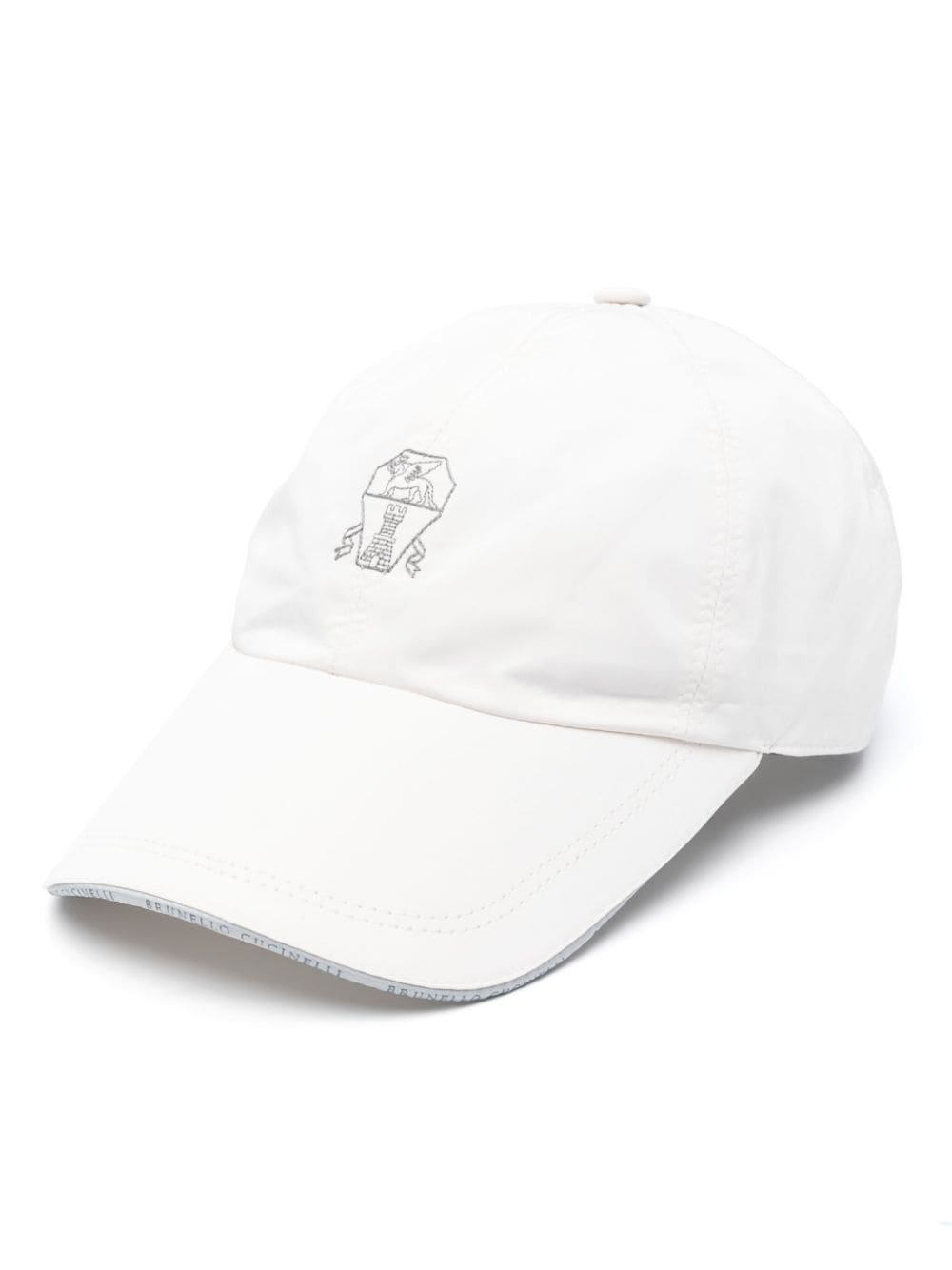 Brunello Cucinelli logo-embroidered cap - White von Brunello Cucinelli