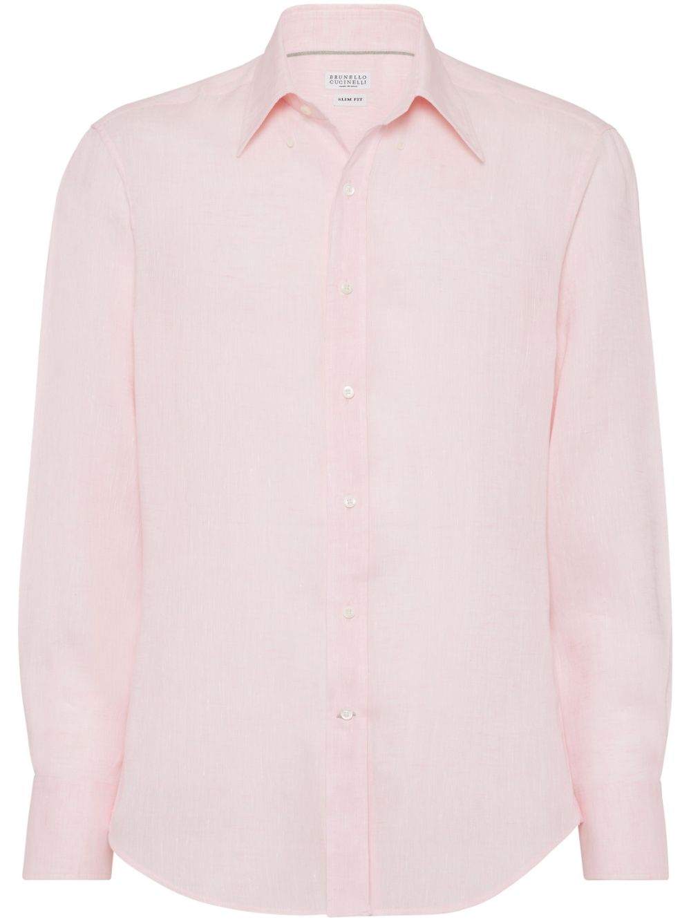 Brunello Cucinelli long-sleeve linen shirt - Pink von Brunello Cucinelli