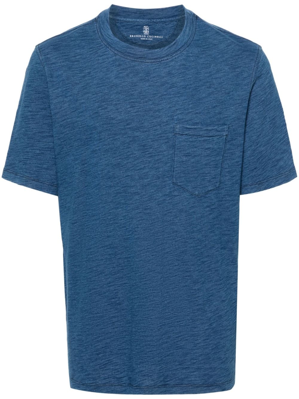 Brunello Cucinelli mélange-effect T-shirt - Blue von Brunello Cucinelli