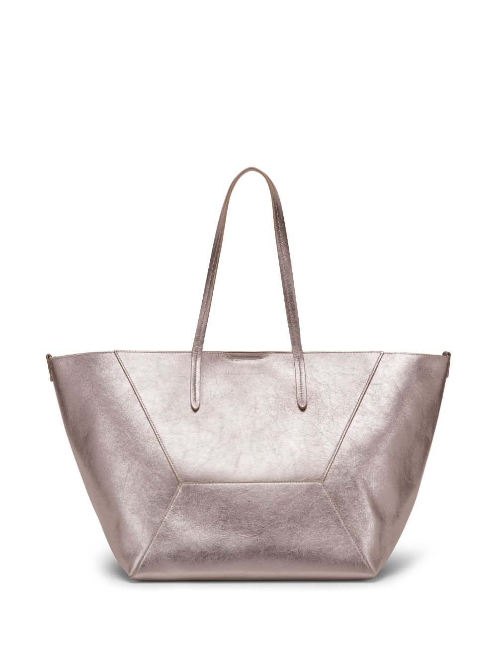 Brunello Cucinelli metallic leather tote bag - Pink von Brunello Cucinelli