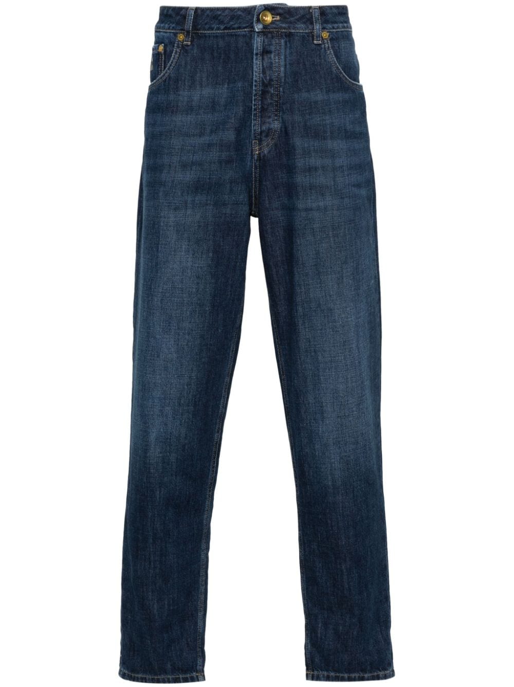 Brunello Cucinelli mid-rise tapered jeans - Blue von Brunello Cucinelli