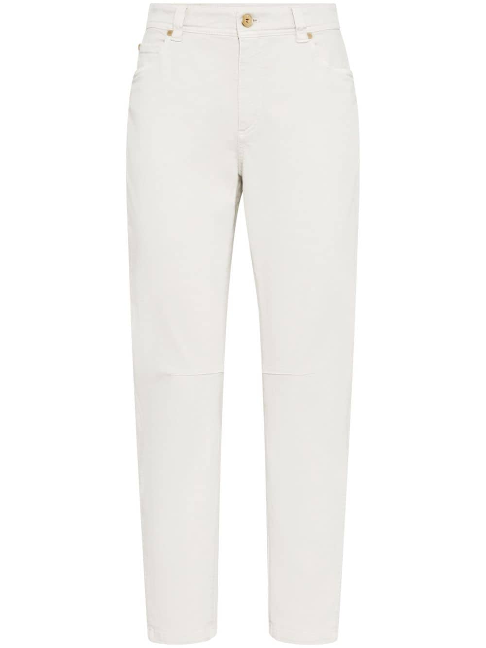 Brunello Cucinelli mid-rise tapered-leg jeans - Neutrals von Brunello Cucinelli