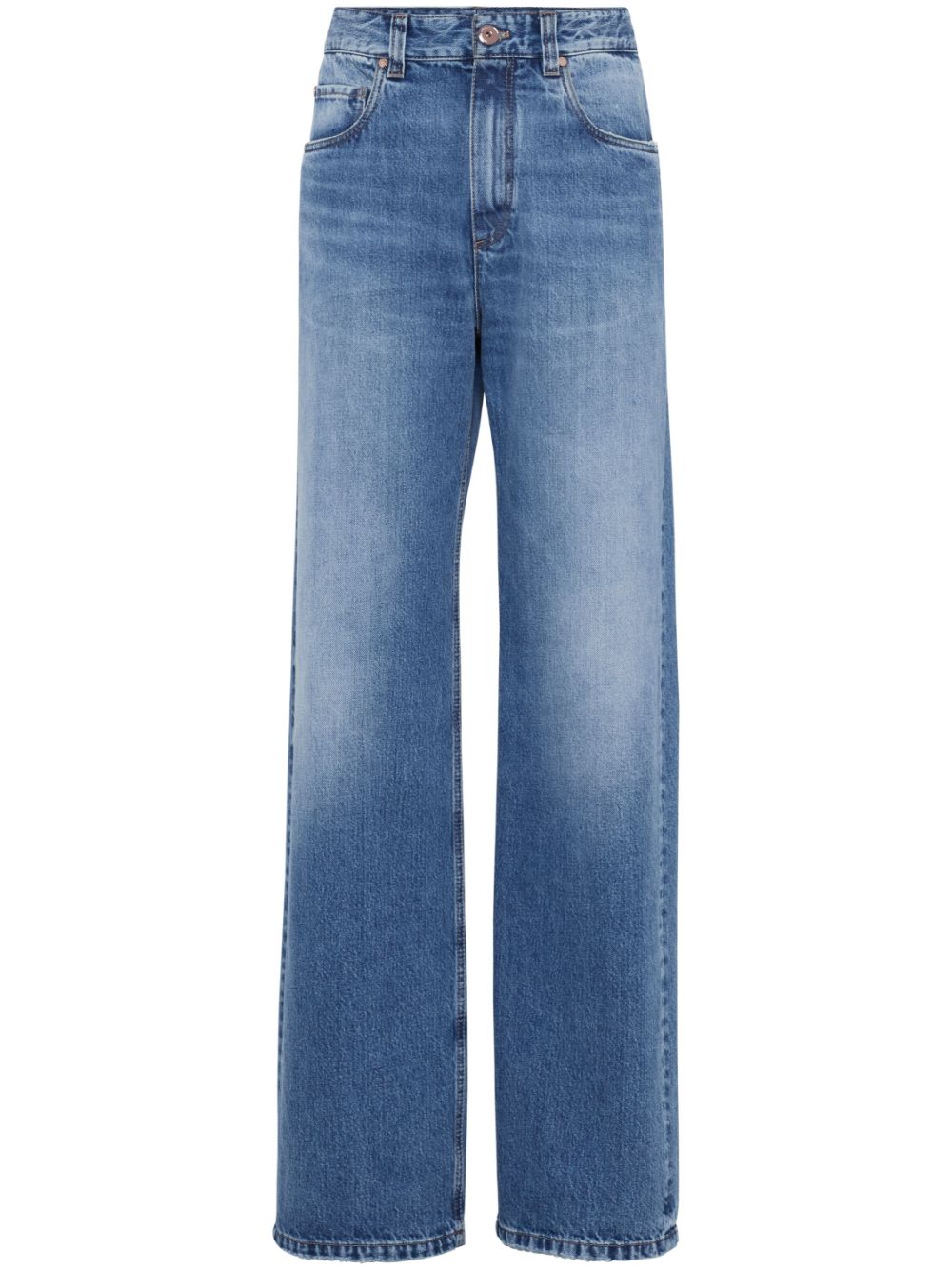 Brunello Cucinelli mid-rise wide-leg jeans - Blue von Brunello Cucinelli