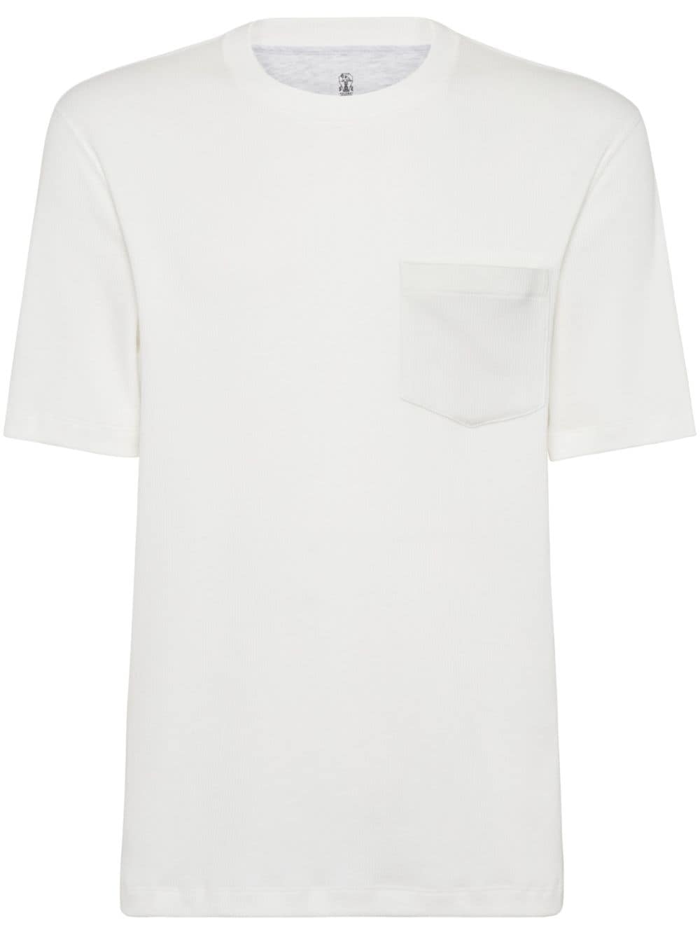 Brunello Cucinelli patch-pocket cotton T-shirt - White von Brunello Cucinelli