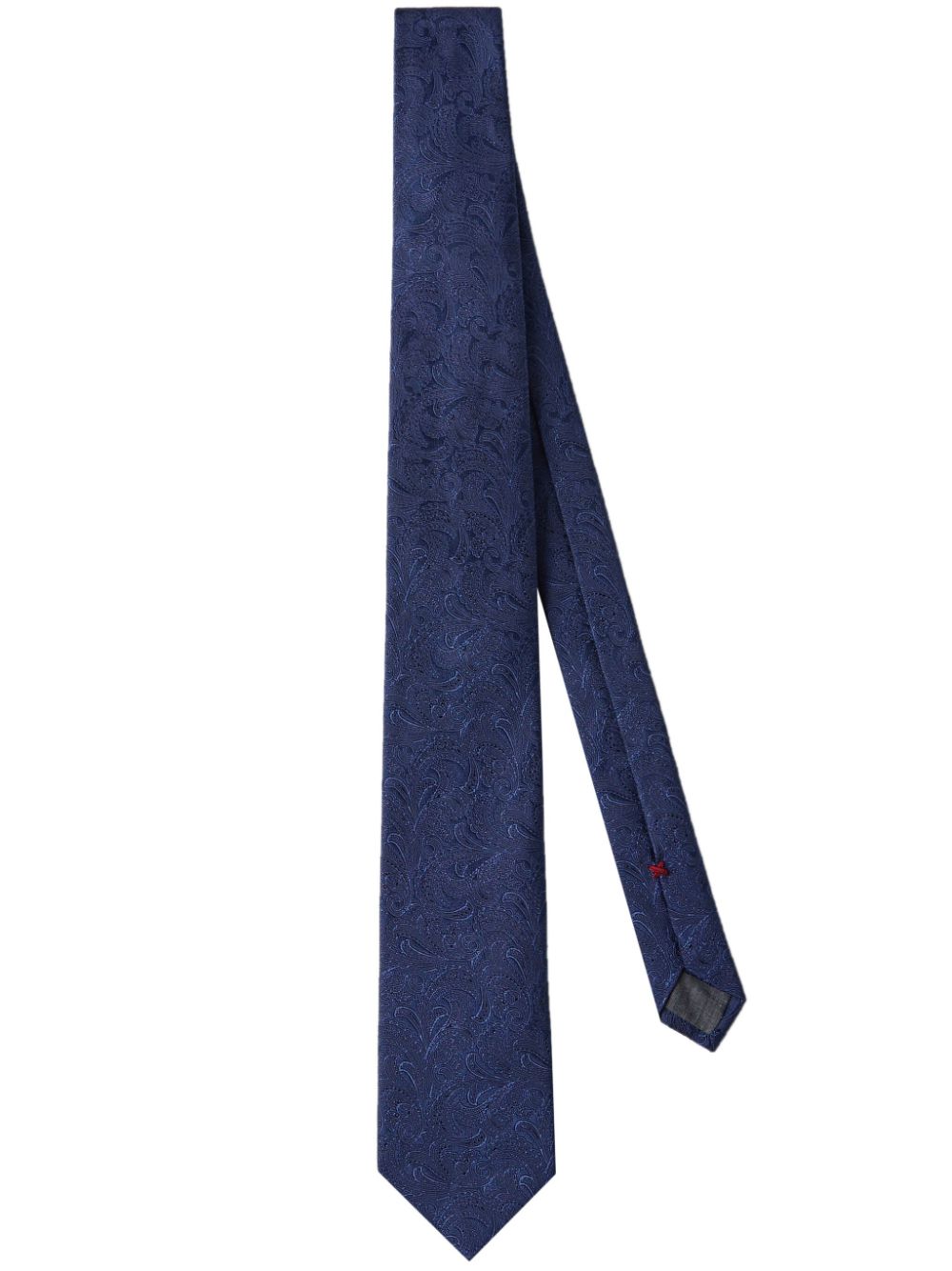 Brunello Cucinelli patterned-jacquard silk tie - Blue von Brunello Cucinelli