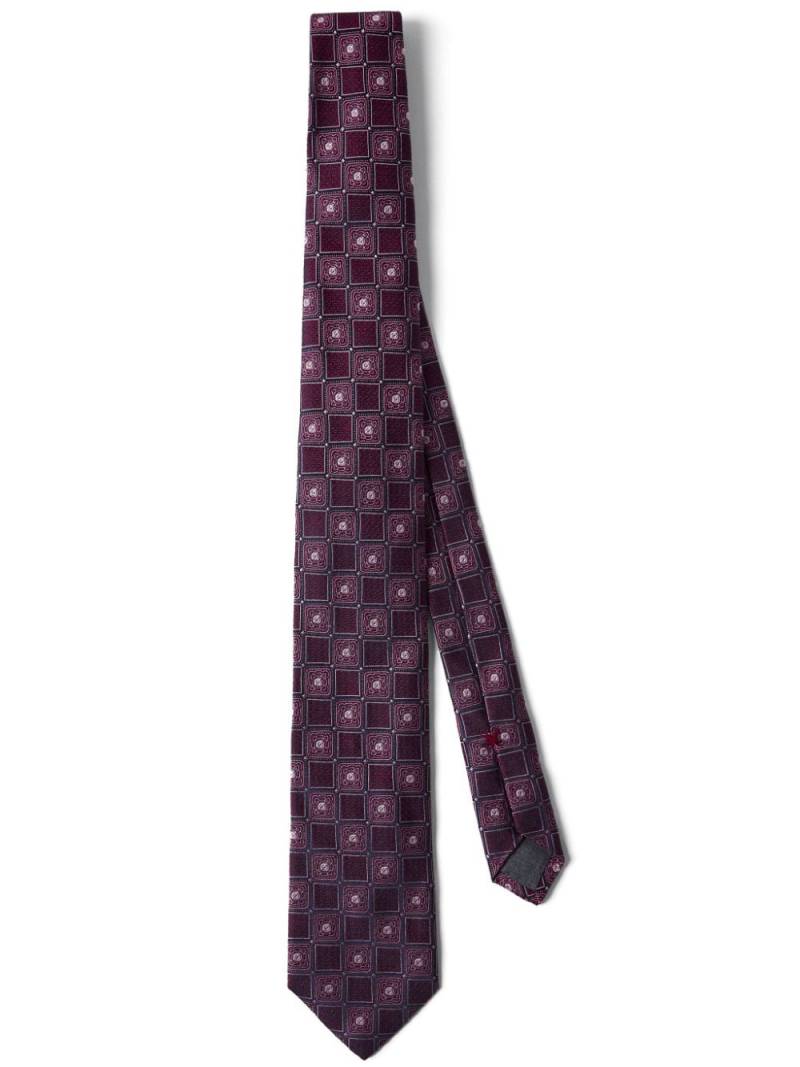Brunello Cucinelli patterned silk tie - Red von Brunello Cucinelli