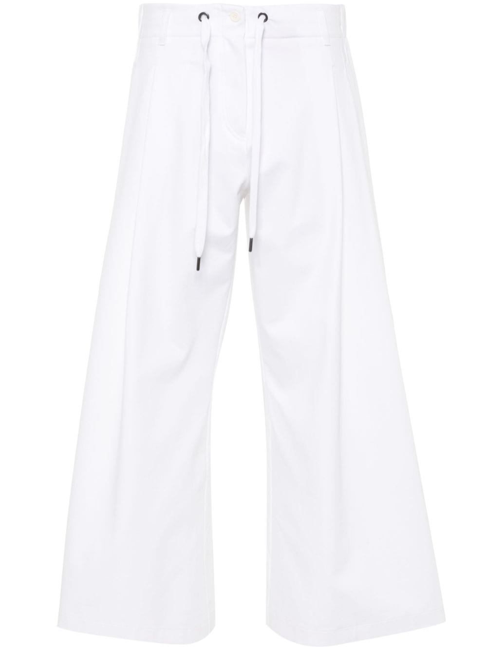 Brunello Cucinelli pleat-detail cropped trousers - White von Brunello Cucinelli