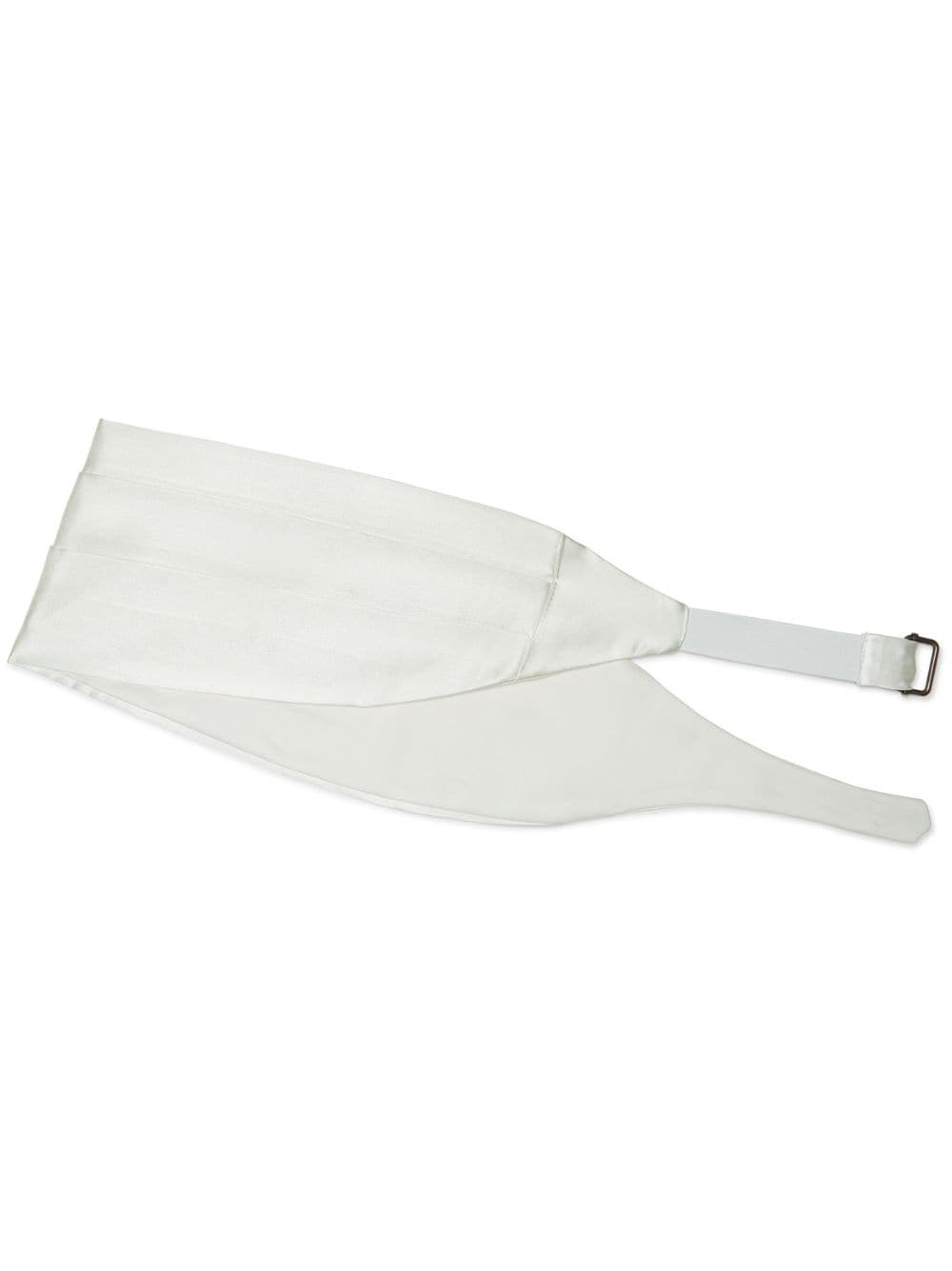 Brunello Cucinelli pleated satin cummerbund - White von Brunello Cucinelli