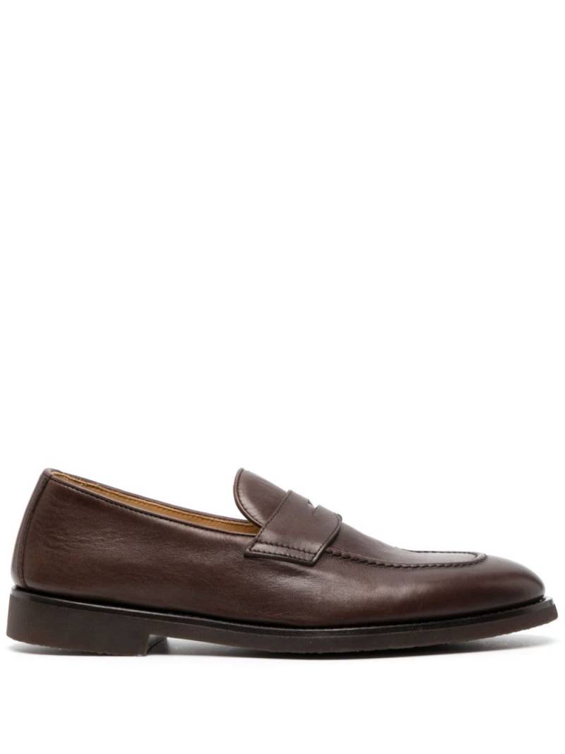 Brunello Cucinelli polished-finish calf-leather loafers - Brown von Brunello Cucinelli