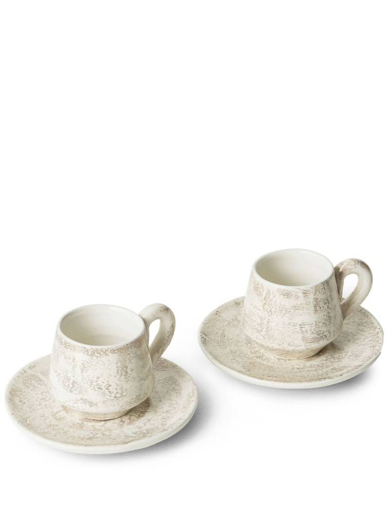 Brunello Cucinelli porcelain coffee cups (set of two) - Neutrals von Brunello Cucinelli