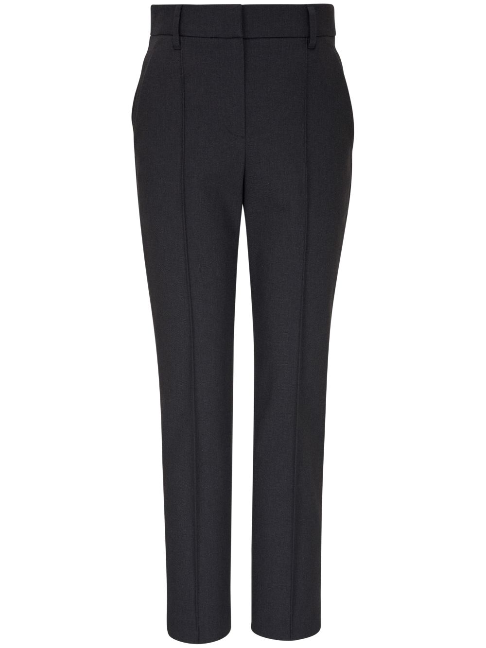 Brunello Cucinelli pressed-crease pleated trousers - Black von Brunello Cucinelli