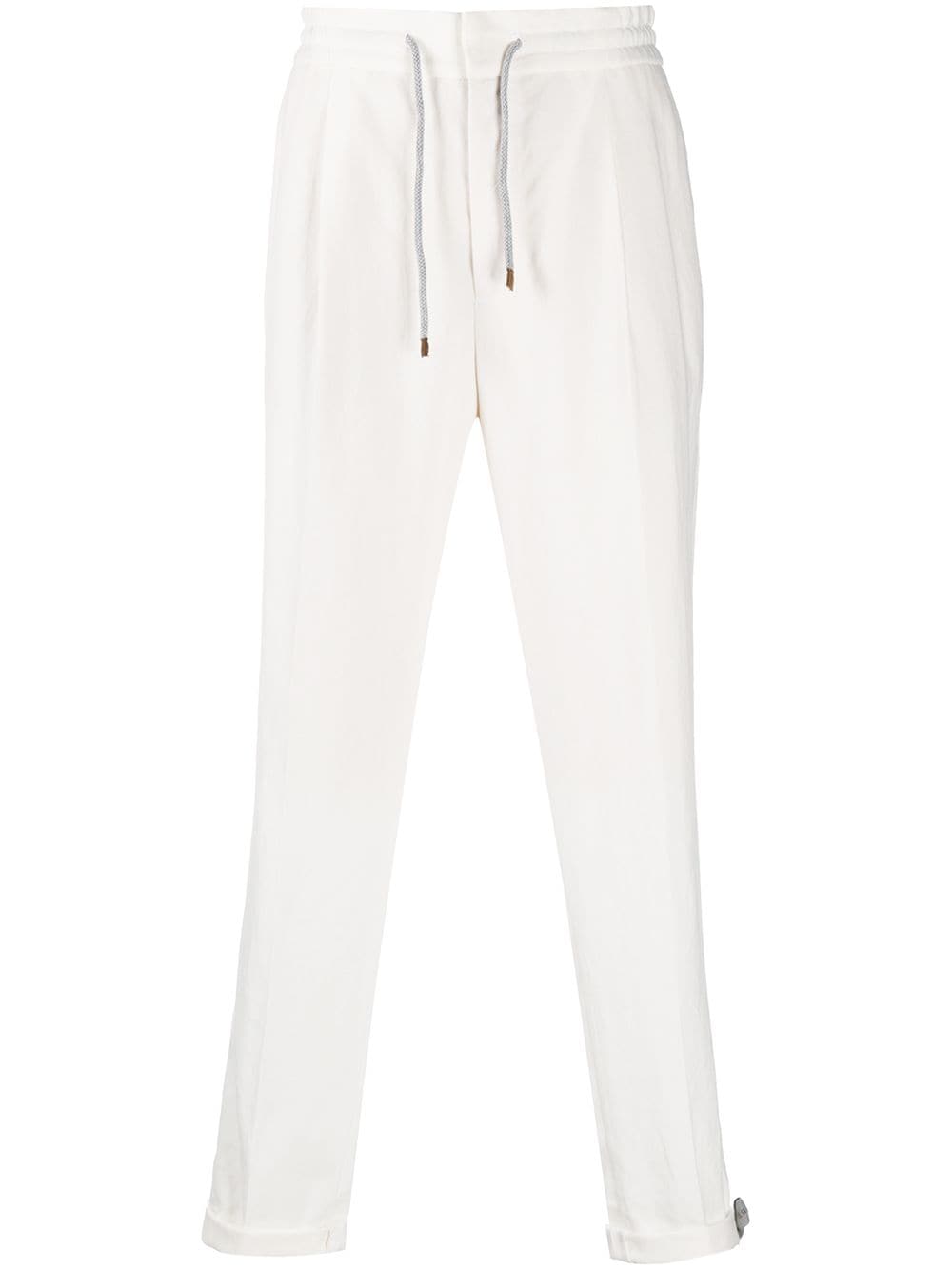 Brunello Cucinelli relaxed linen trousers - White von Brunello Cucinelli