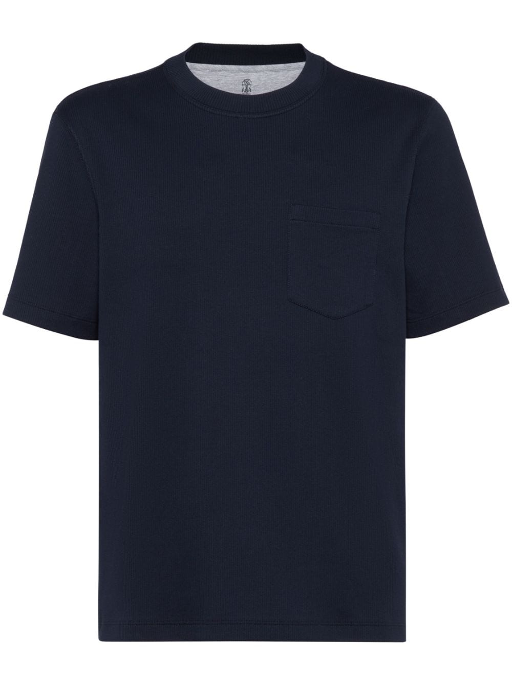 Brunello Cucinelli ribbed cotton T-shirt - Blue von Brunello Cucinelli