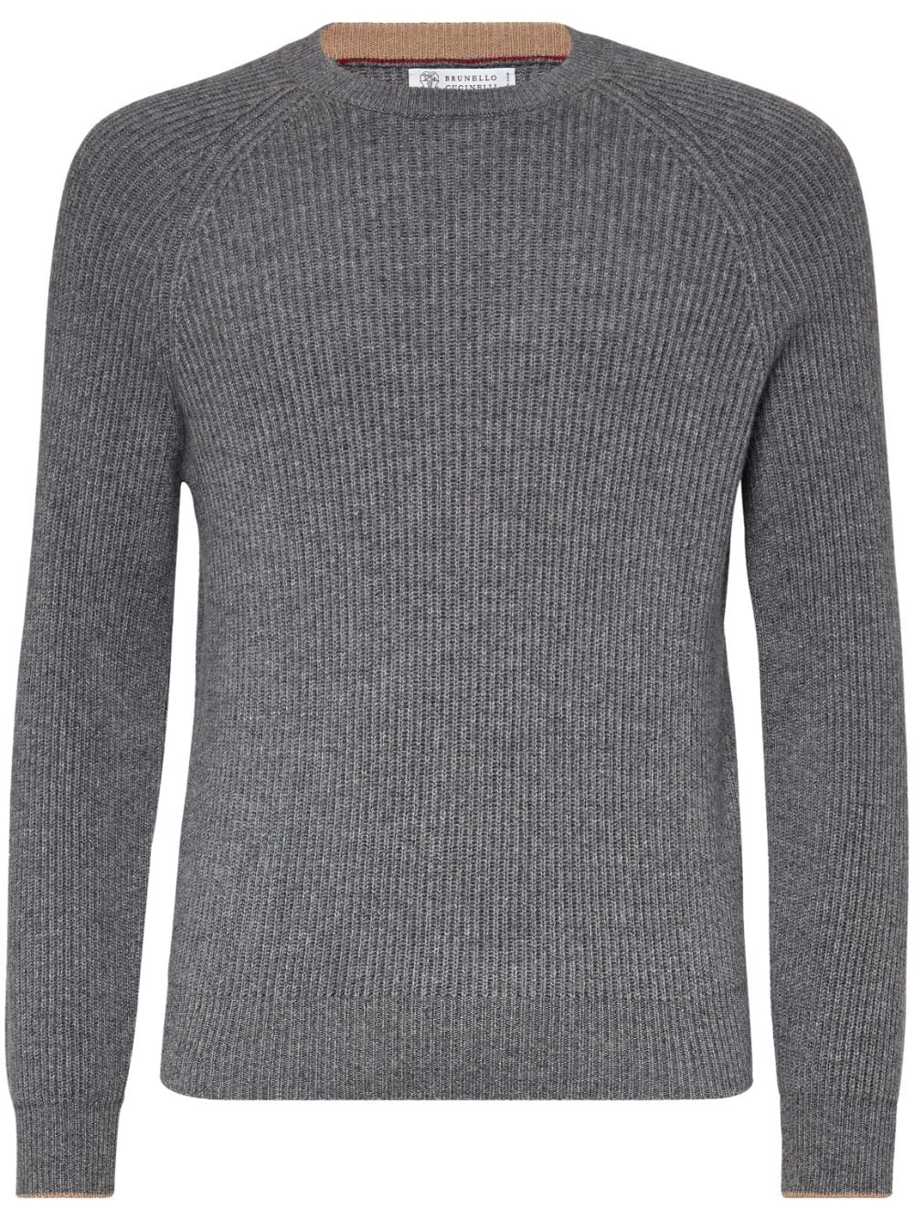 Brunello Cucinelli ribbed-knit cashmere jumper - Grey von Brunello Cucinelli