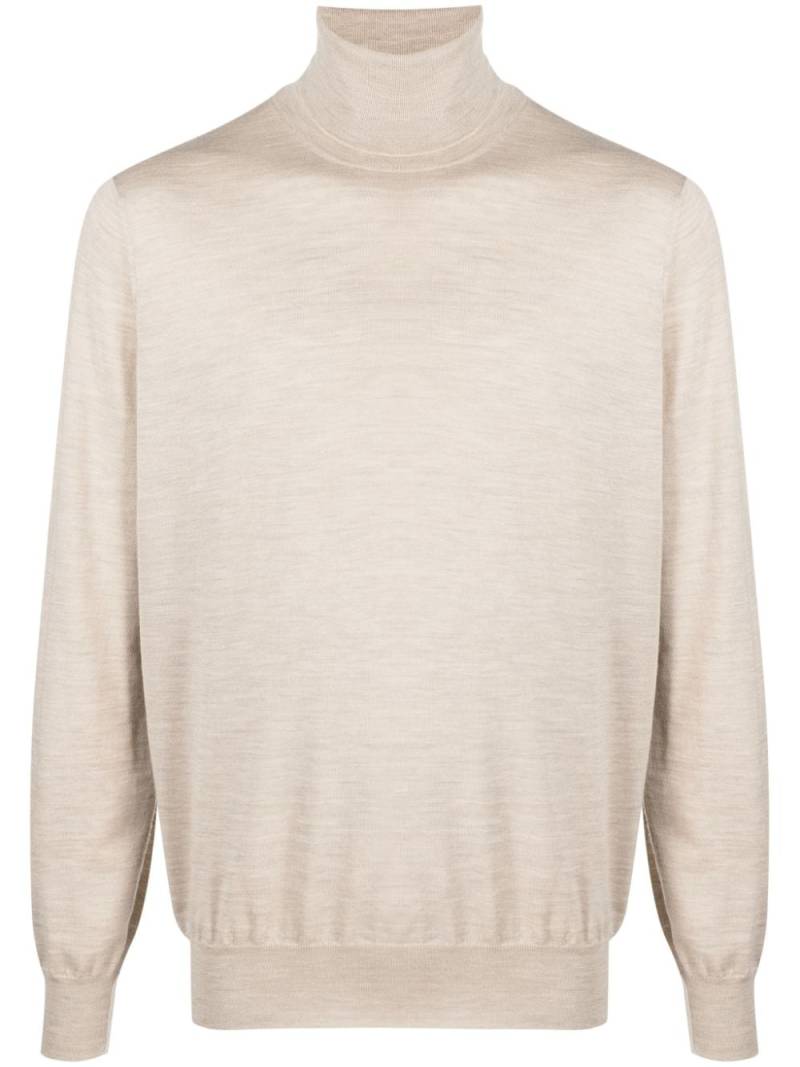 Brunello Cucinelli roll-neck fine-knit jumper - Neutrals von Brunello Cucinelli