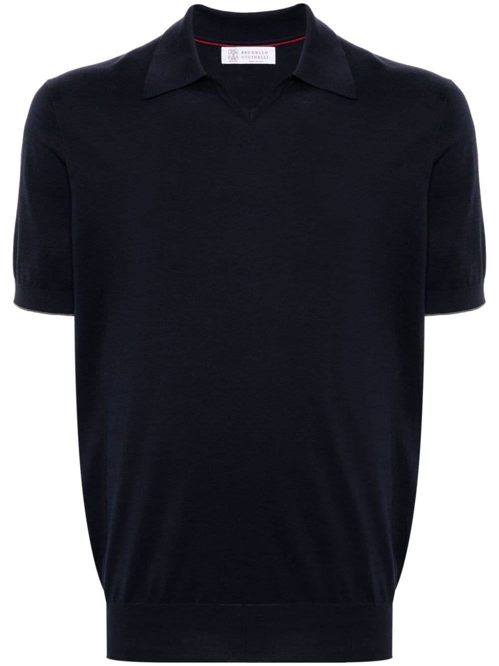 Brunello Cucinelli short-sleeve cotton polo shirt - Blue von Brunello Cucinelli